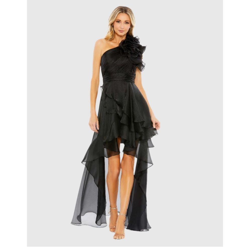 Elegant Black One-Shoulder Dress